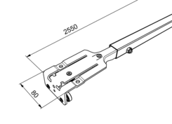 crossbar slimliner screwed2550mm 2015