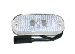 Svetlo LED predné biele 12/24V, Snap-in