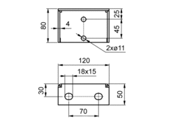 Mounting bracket 2x15/70