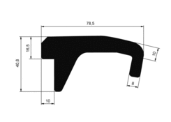 Profile for onset slip, short