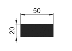 Stange 50x20 mm