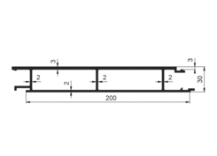 Mittleres Kipperprofil 200x30mm, Al