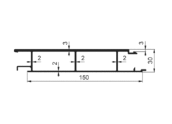 Profile of tipper, middle, 150x30mm