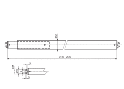 Stowing bar 19/24/2440-2520 DEKRA