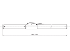 Telescopic bar Profi 2400-2850mm