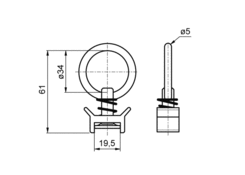 Airlineschiene Fitting 500kg