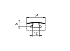 Cover profile - Airline, 3000 mm