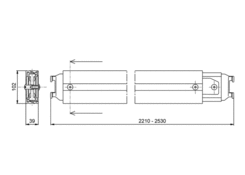 Nosník palet CTD-III 2210-2530mm 400kg