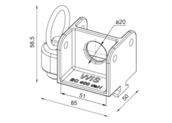 Halter für Airlineschiene 400daN