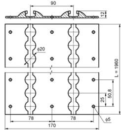 Lath ATD, double, aluminium