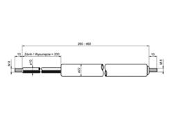 Vzpěra plynová 10/22 900N 200mm