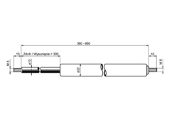 Vzpěra plynová 10/22 500N 300mm