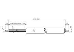 Vzpěra plynová 10/22 800N 150mm