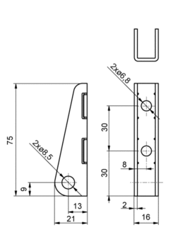 Gasfederhalter für Hubsystem MINI