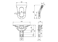 Frame stowing ring, 2500daN