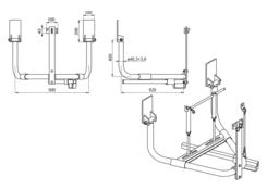 Reserveradhalter rohrartig 900x920