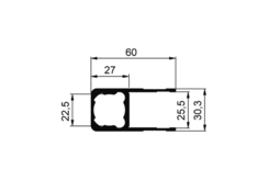 edging profile A, rear doors, anodized