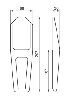 Wedge of pillar 600-1