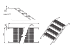 Treppe ausziehbar 6 Stufen