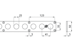 Listwa o25mm, 5x50mm Zn