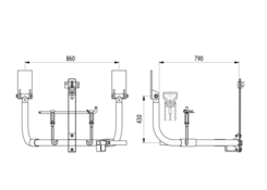 Reserveradhalter rohrartig 860x790