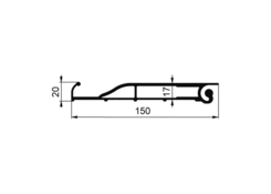 Step profile 150mm al.