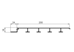 Floor profile 200x18mm