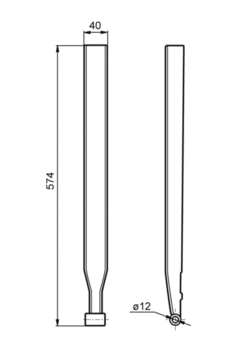 Statyw rurowy 800-1200 mm