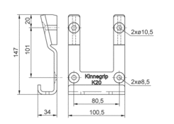 Kapsa Kinnegrip K20 šroubovací Zn-Fe
