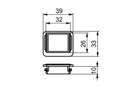 Cover K20, front, plastic