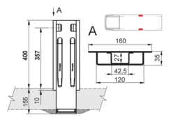 Pillar K20/400 side without Kinetop