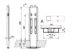 Pillar K20/600 side with Kinetop