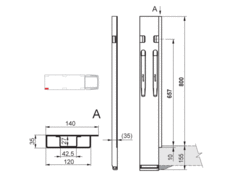 Klanice Kinnegrip K20/800 zadní pravá