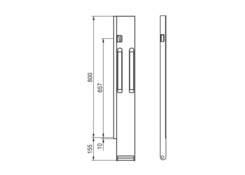 Hinterrunge K20/800 seitlich links