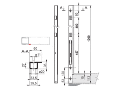 Pillar K20-2/1000 Screwable left gal