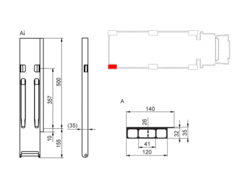 Pillar AL K20/500 rear right