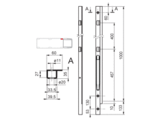 Pillar AL K20-2/1000, front left