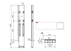 Pillar AL K20-2/1000 rear left