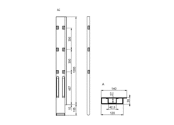 Pillar K20/1200 mm, rear, right