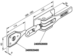 Zamknięcie H 928 MF, z zabezpiecz., Zn