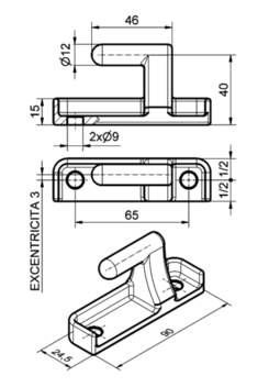 Hinge TIRex pin stainless