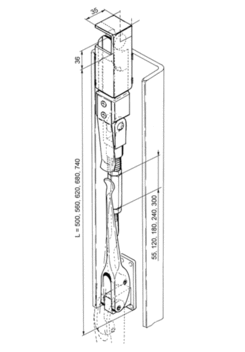 Side lock H 10G/055, right