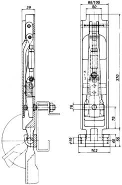 Zamek słupka H 12/105