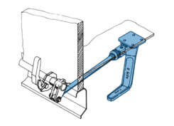 Rear central lock H519/300, right