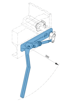 Bottom side central lock H 519/30, left