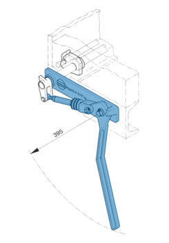 Bottom side central lock H 519/30, right