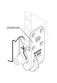 Scharnier H955 M12, verzinkt