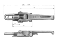 Lock with retaining mechanism6043S, steel