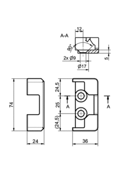 lock socket 6817, for screw, galvanized