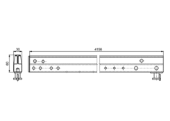 Führungsprofil 72UL vorne 4156mm